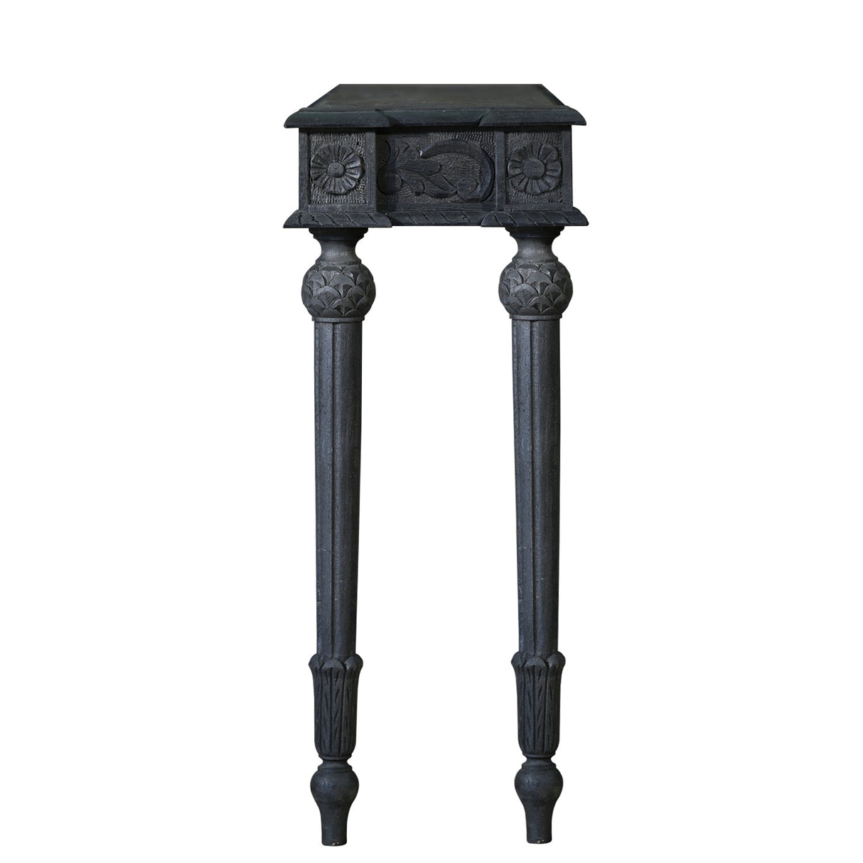 Elegant Victorian Style Hand Carved 12" Deep Solid Wood Console