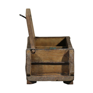 12" Long Hand Carved Wooden Trinket Jewelry Box