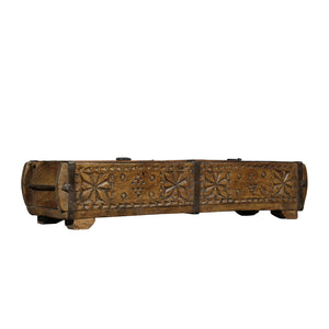 Hand Carved 23" Long Wooden Double Box