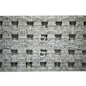 Farmhouse Style Distressed White Antique Door 79" Long Dining Table