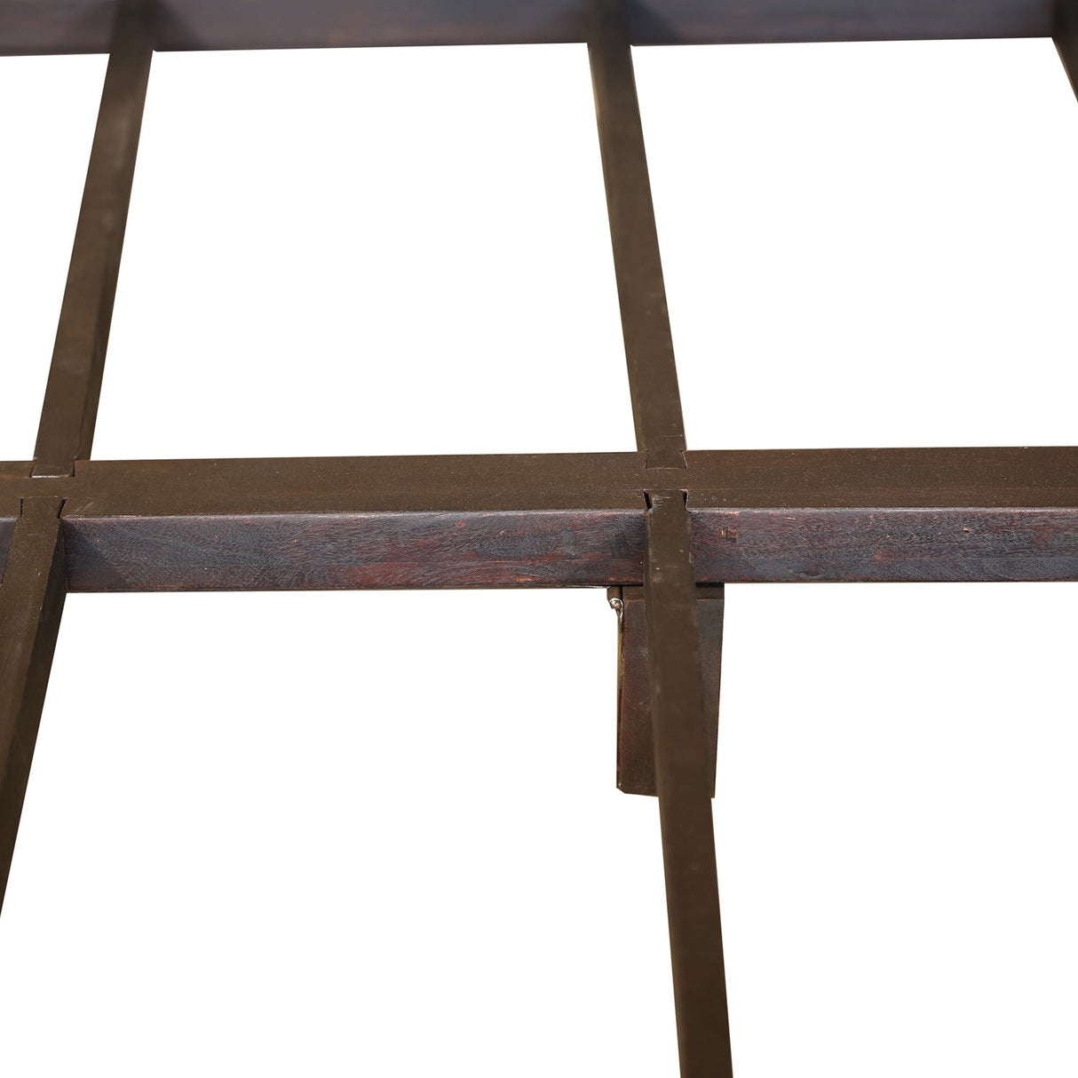 Modern Solid Wood Panel Dark Walnut Finish King Bed With Nightstands