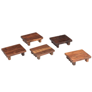 Farmhouse Style Solid Wood Rectangle 8" x 6" Riser