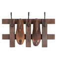 Ranch Style Wooden Shoe Mold Repurposed Double Wall Hook
