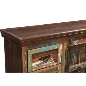 Farmhouse Style Distressed Painted Solid Wood 6 Drawers Bedroom Dresser