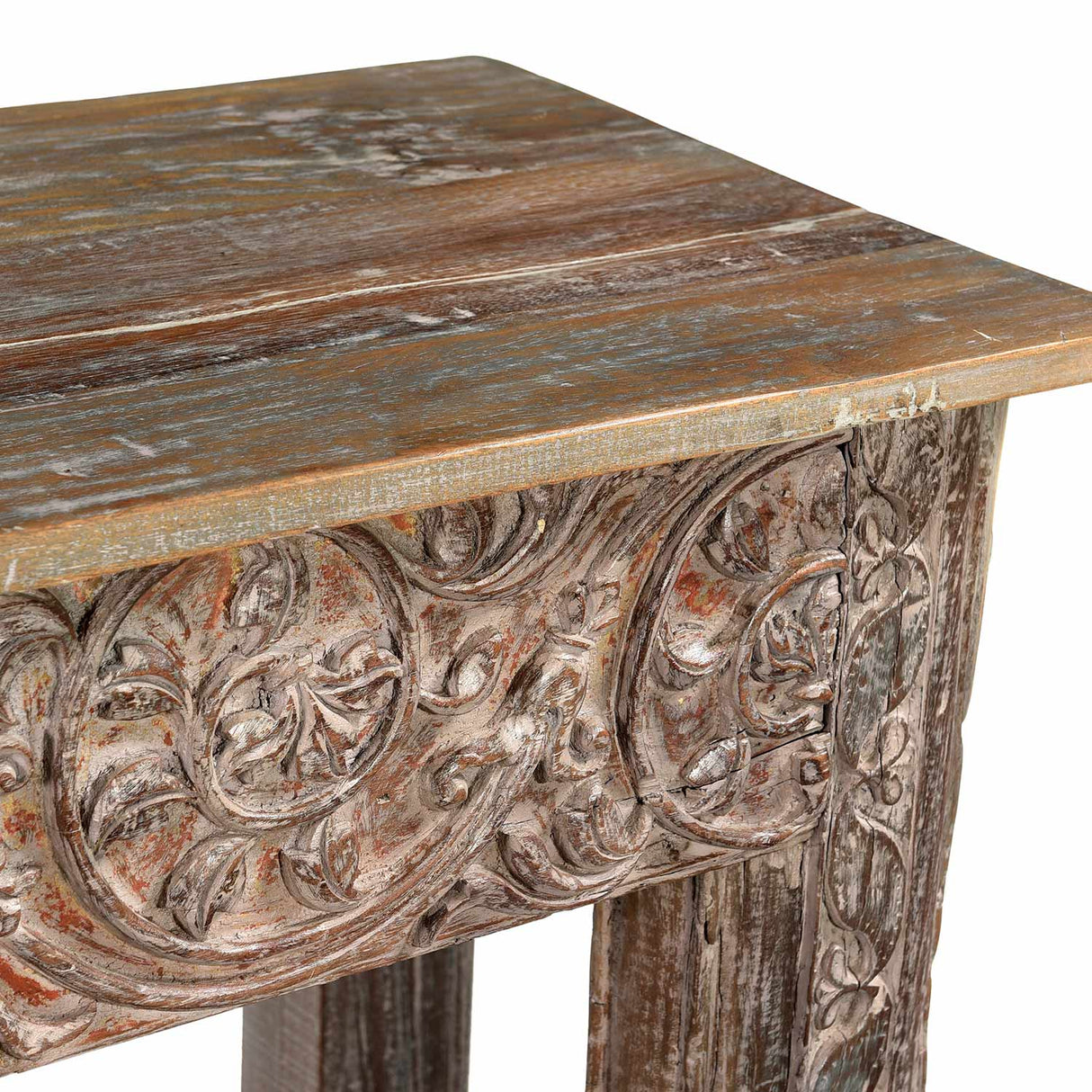 Antique Lintel And Spliced Column Upcycled Rustic Console Sofa Table