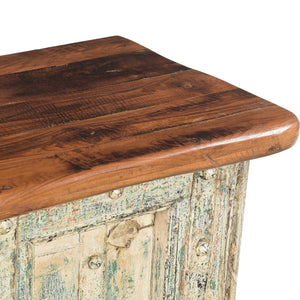 Antique Door Repurposed 47" Wide Rustic Bed End Chest