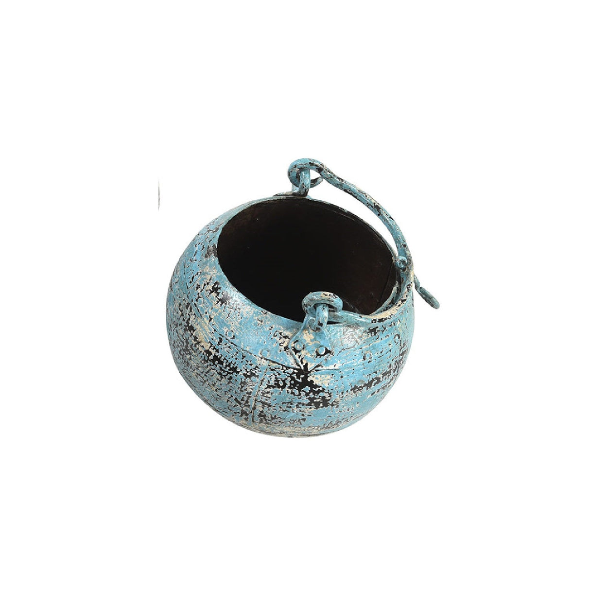 Farmhouse Style Distressed Vintage Metal Pot