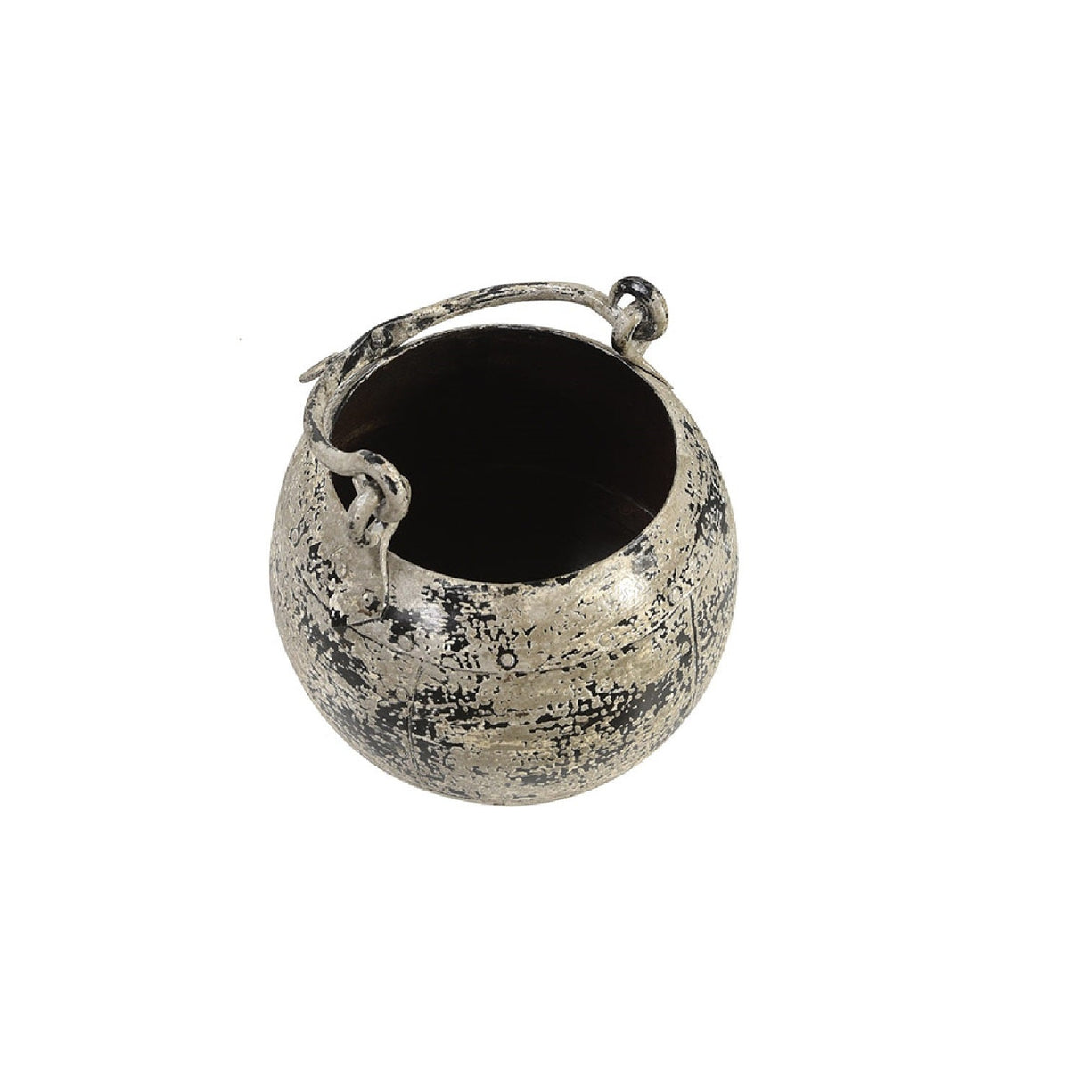 Farmhouse Style Distressed Vintage Metal Pot