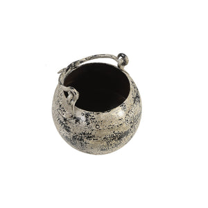 Farmhouse Style Distressed Vintage Metal Pot