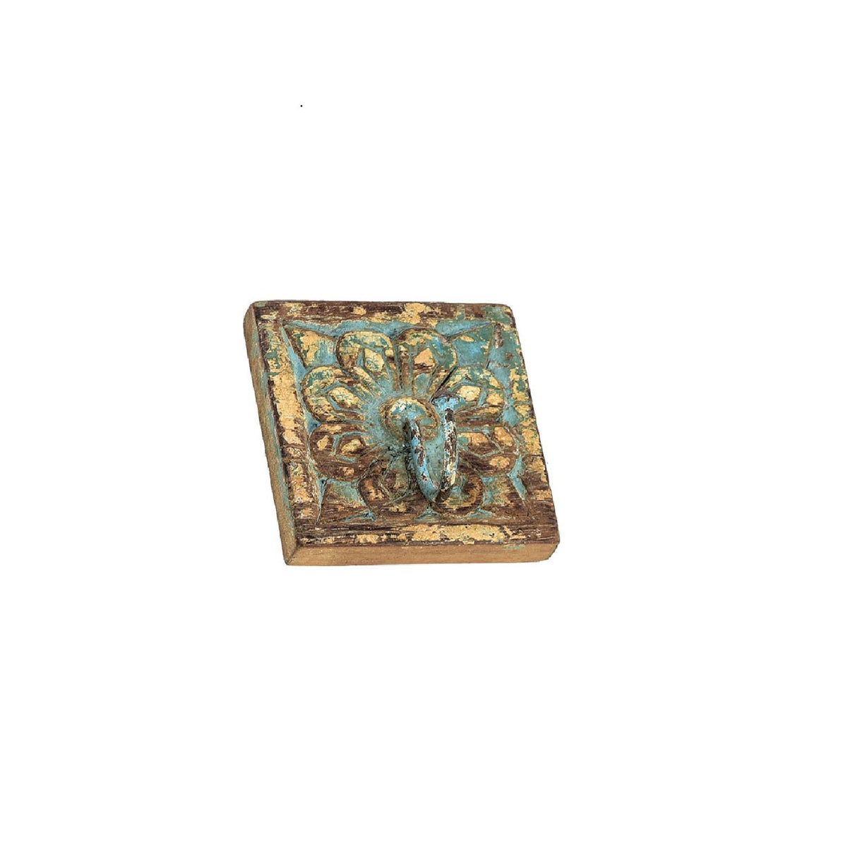Farmhouse Style Carved Wooden Tile Wall Hook