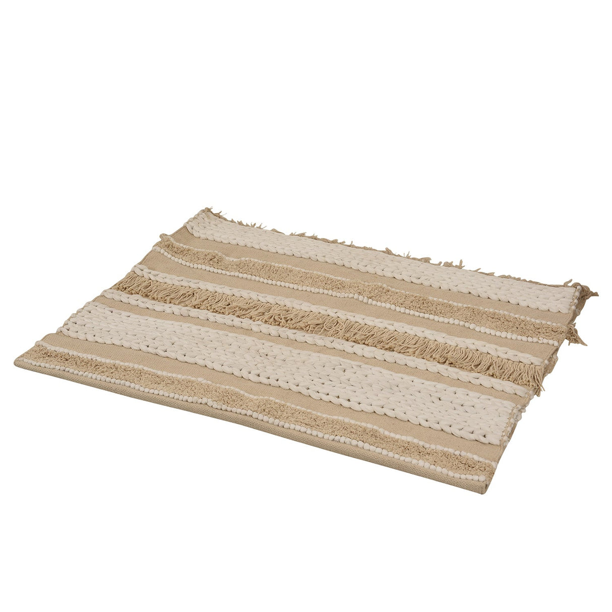 Boho Chic Hand Woven 4'x6' Cotton Rug