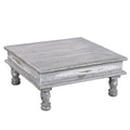Farmhouse Style Solid Wood 14 in. x 14 in. Square Distressed Riser