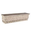Farmhouse Style Hand Carved 36 in. Long Fireplace Mantel / Wall Shelf