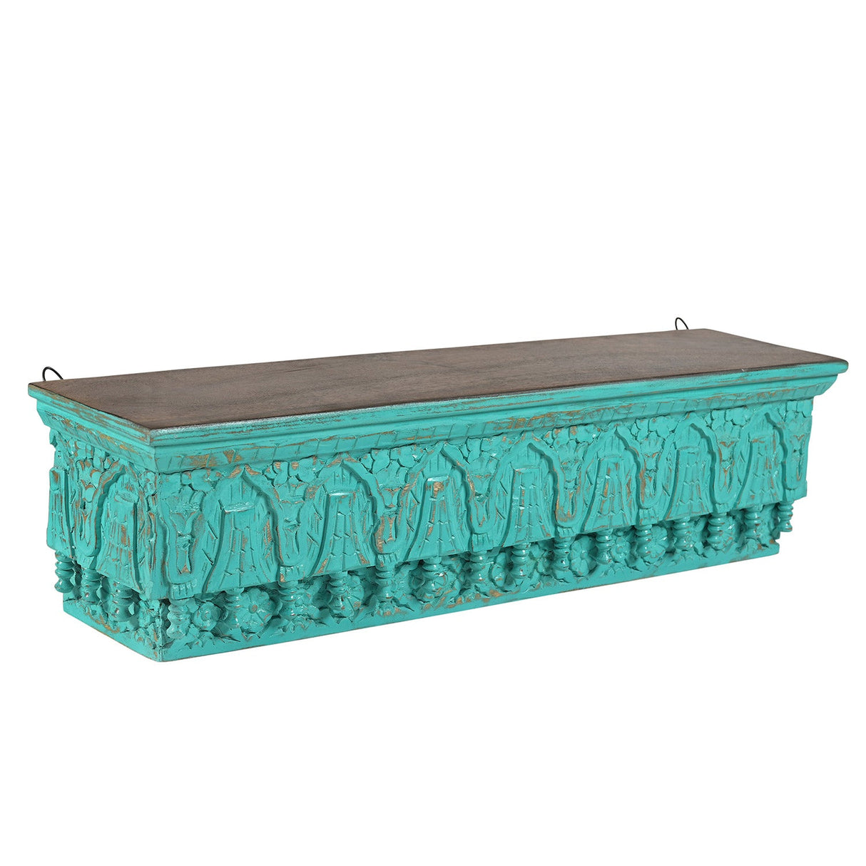 Farmhouse Style Hand Carved 36 in. Long Fireplace Mantel / Wall Shelf
