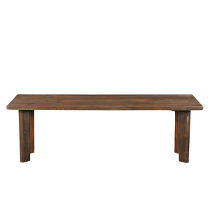 Mid Century Modern Solid Wood 60 in. Long Bench