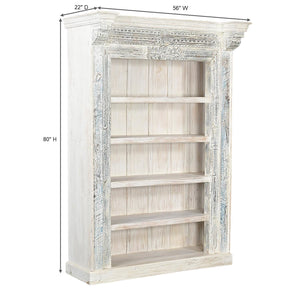 Ranch Style Antique Door Frame With Corbel Repurposed Solid Wood Bookcase