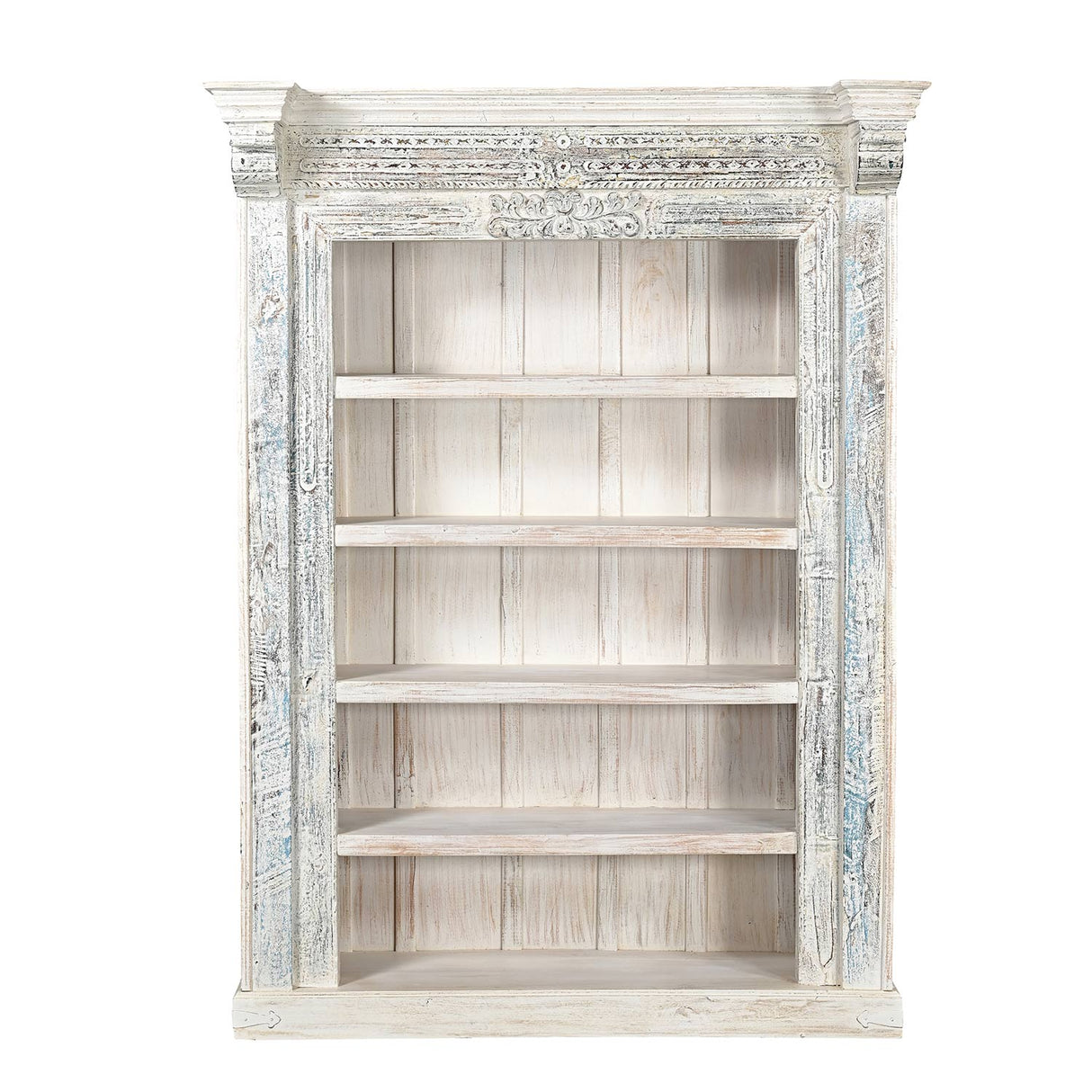 Ranch Style Antique Door Frame With Corbel Repurposed Solid Wood Bookcase