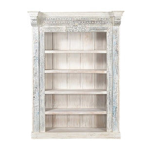 Ranch Style Antique Door Frame With Corbel Repurposed Solid Wood Bookcase