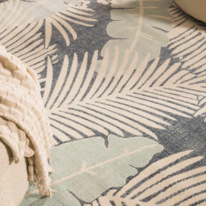 Thebarton Coastal Blue Palm Area Rug