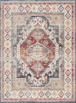 Brend Rust Medallion Area Rug - Clearance