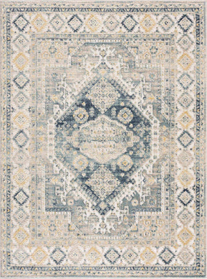 Brend Blue Medallion Area Rug - Clearance