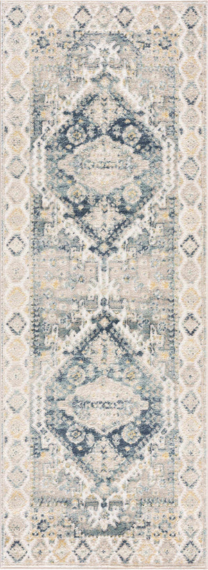 Brend Blue Medallion Area Rug - Clearance