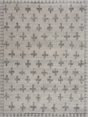 Tigris Swiss Cross Ivory & Gray 2322 Area Rug