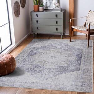Rosman Olive Washable Area Rug