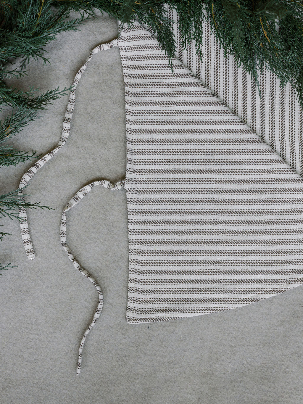 Ticking Stripe Reversible Tree Skirt