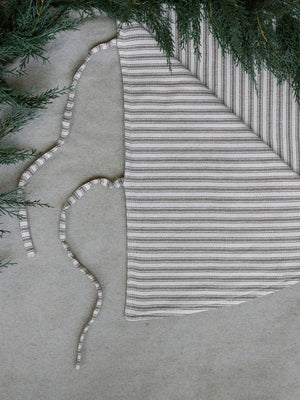 Ticking Stripe Reversible Tree Skirt