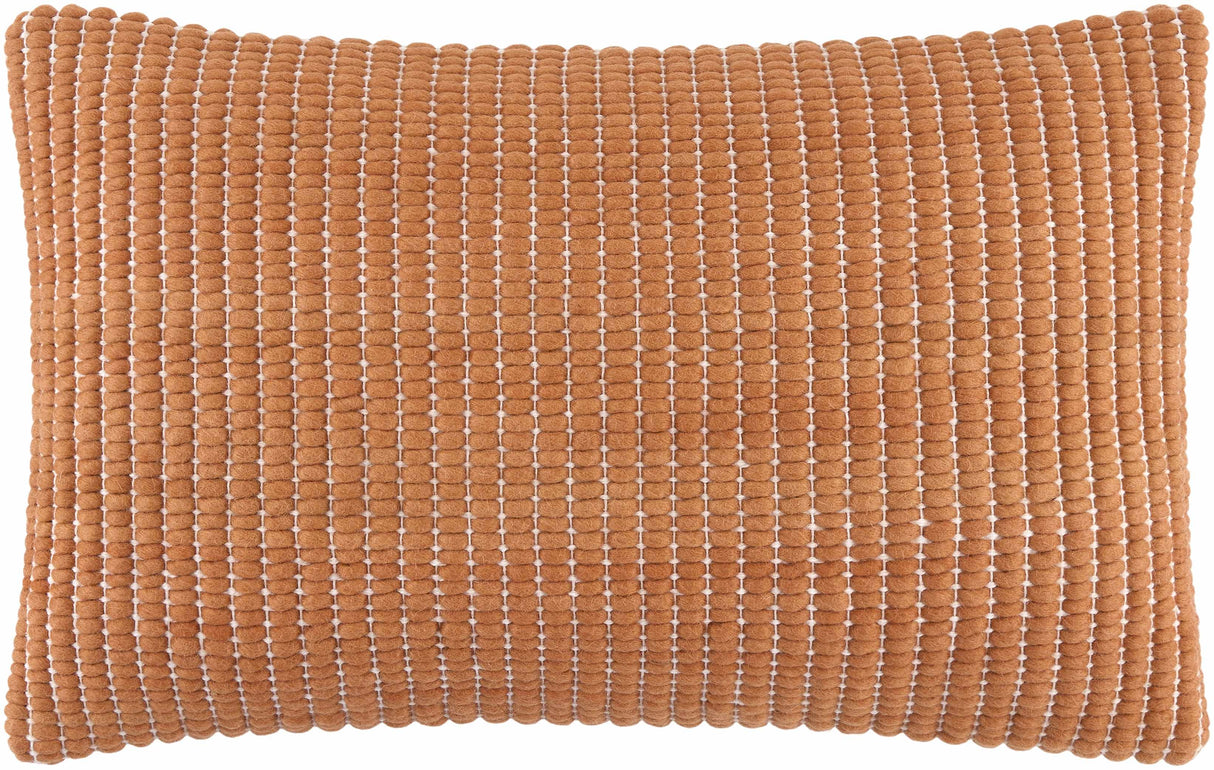 Trory Burnt Orange Throw Pillow