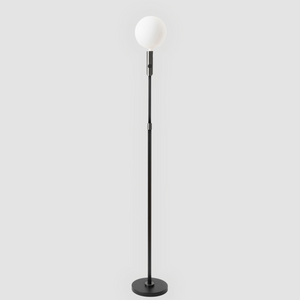 Poise Adjustable Floor Lamp in Graphite + Sphere V