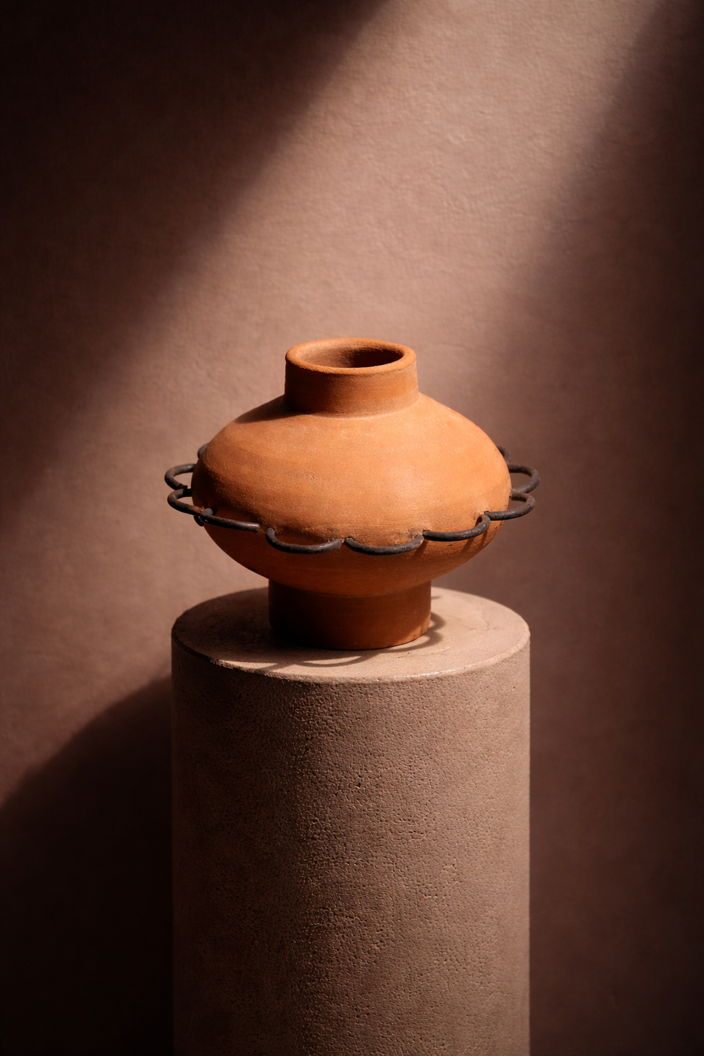 Eli Terracotta Vessel by Diego Olivero Studio