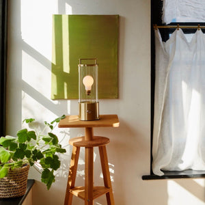 The Muse 1.0 Portable Lamp in Solid Brass