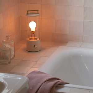 The Muse 1.0 Portable Lamp in Setting Plaster Pink