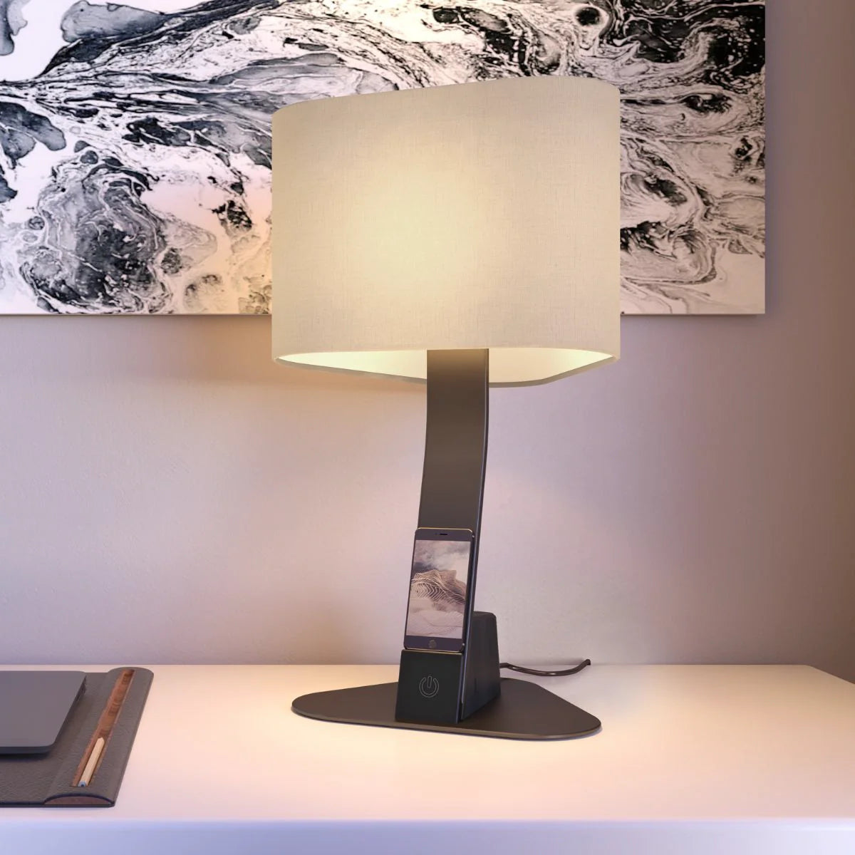 Brooklyn AURA LED Desk Light (Wireless Qi™ Charging)