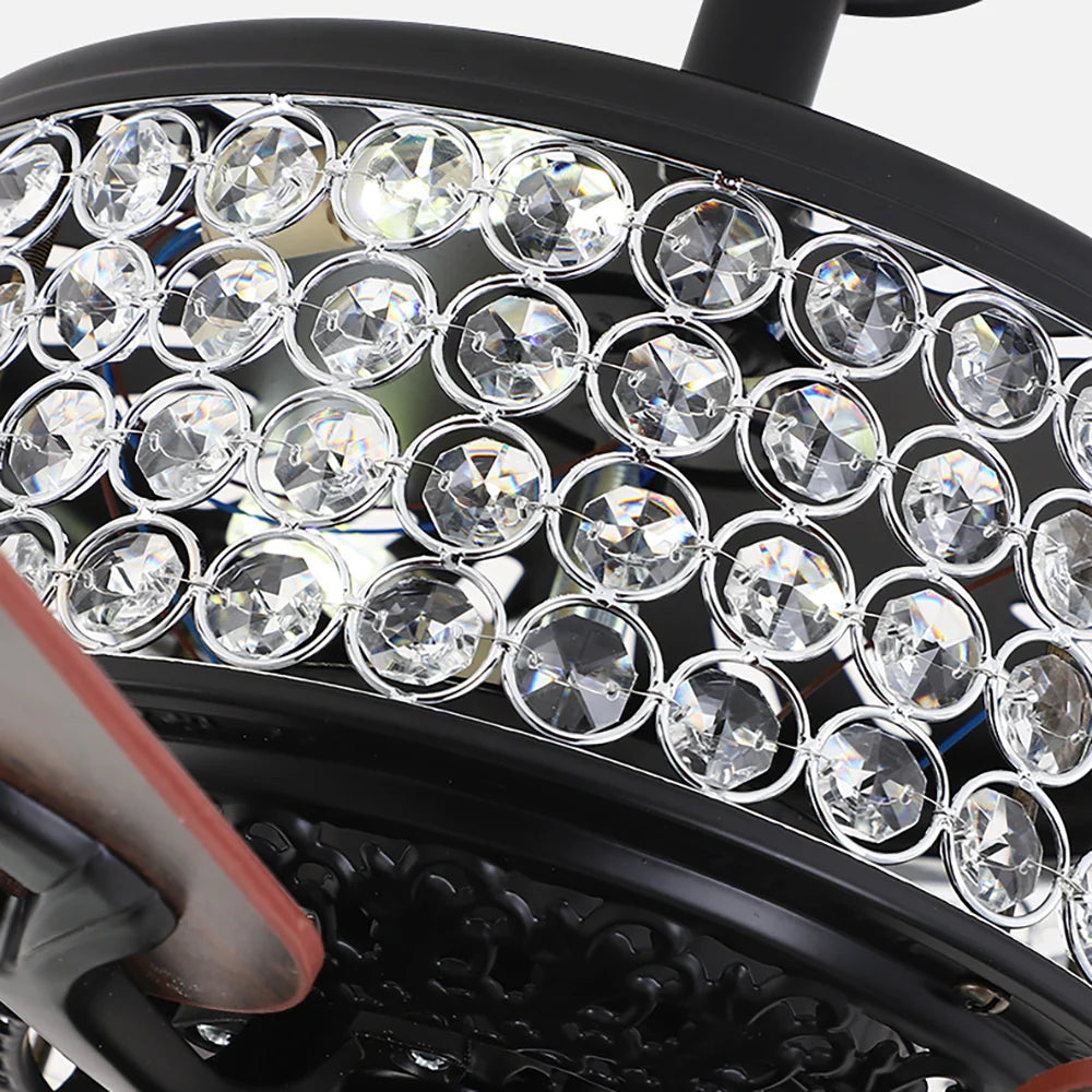 Tiffany Laure Crystal Ceiling Fan Light