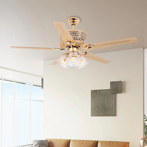 Tiffany Laure Crystal Ceiling Fan Light