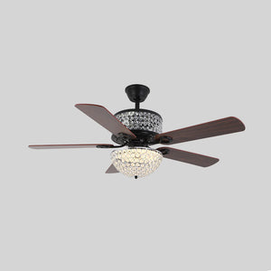 Tiffany Laure Crystal Ceiling Fan Light