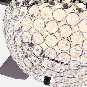 Tiffany Laure Crystal Ceiling Fan Light