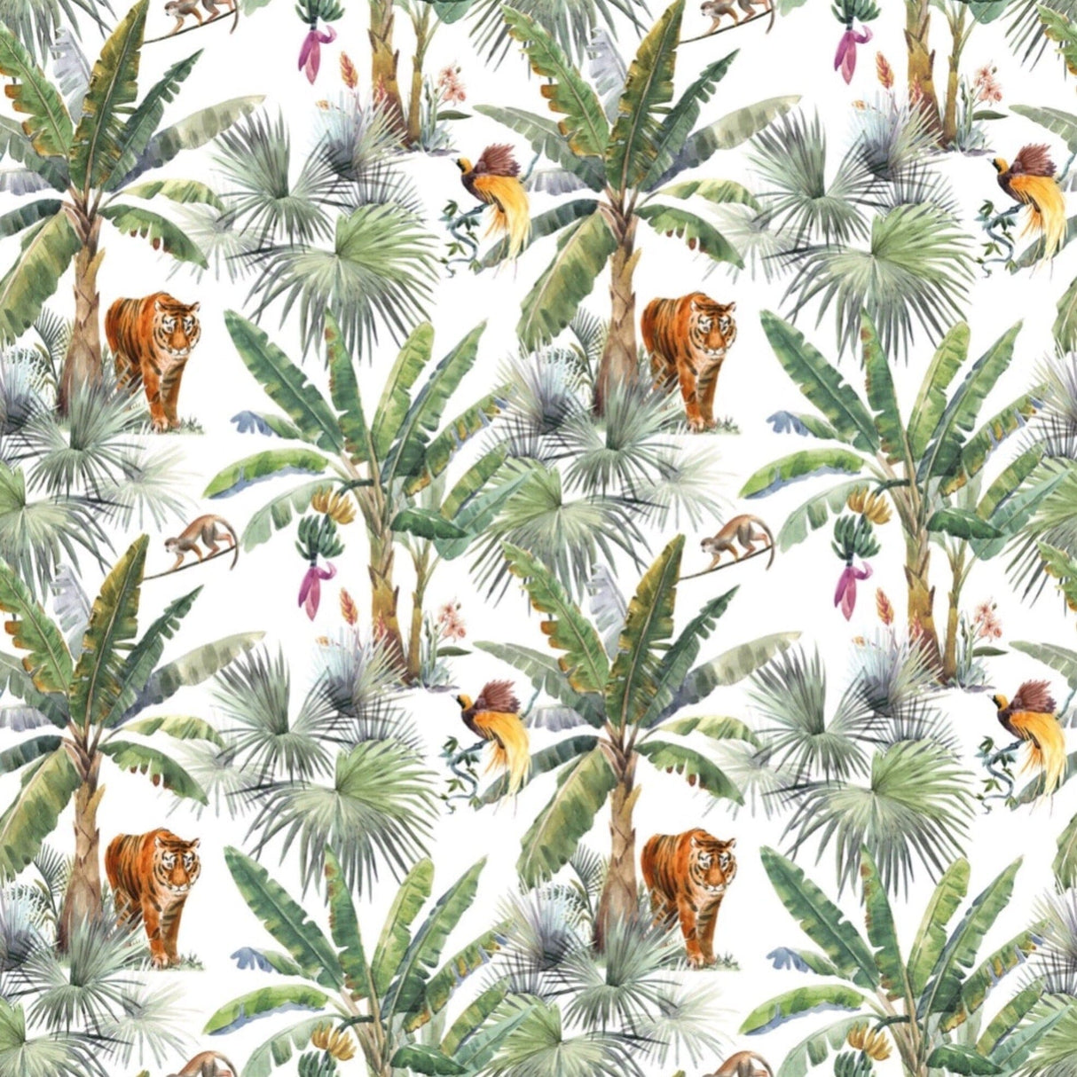Tiger Wallpaper Peel and Stick - Tropical Palm Tree Wallpaper