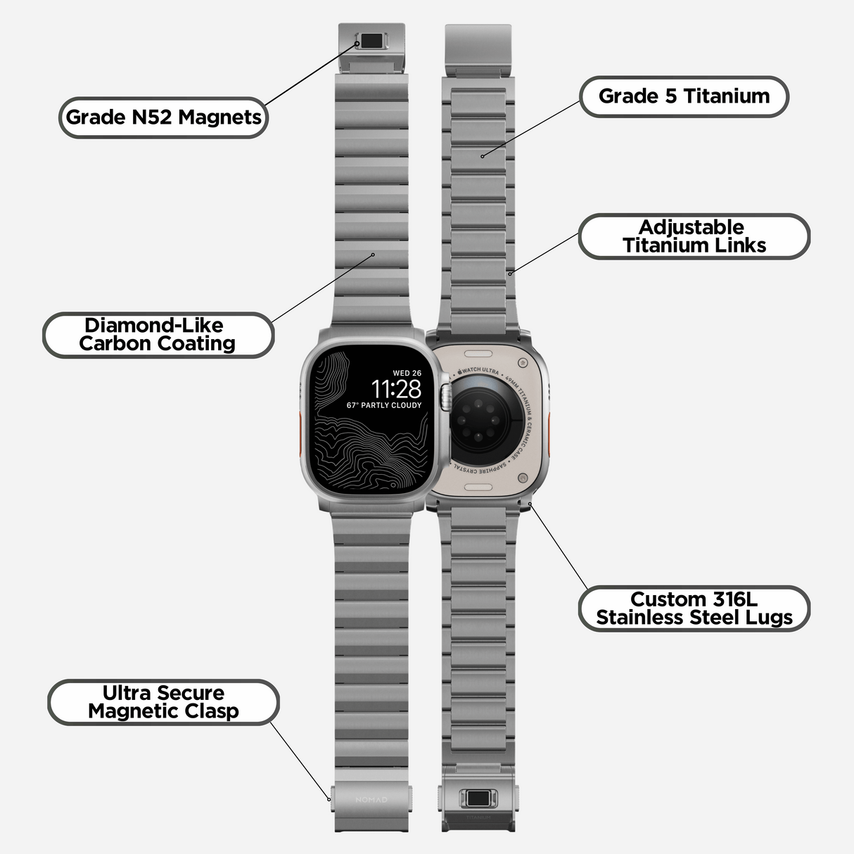 Titanium Band - 46mm/49mm | Natural Hardware | V2