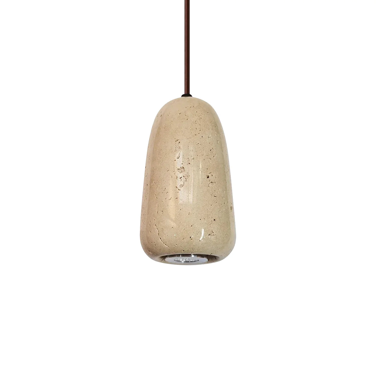 Travertine Brrskbk Cylindrical Pendant Light