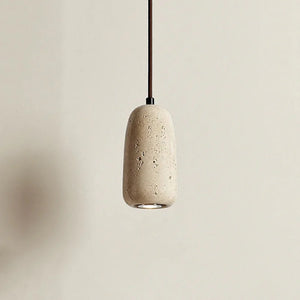 Travertine Brrskbk Cylindrical Pendant Light