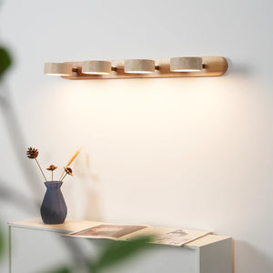 Travertine Duo Wood Wall Light