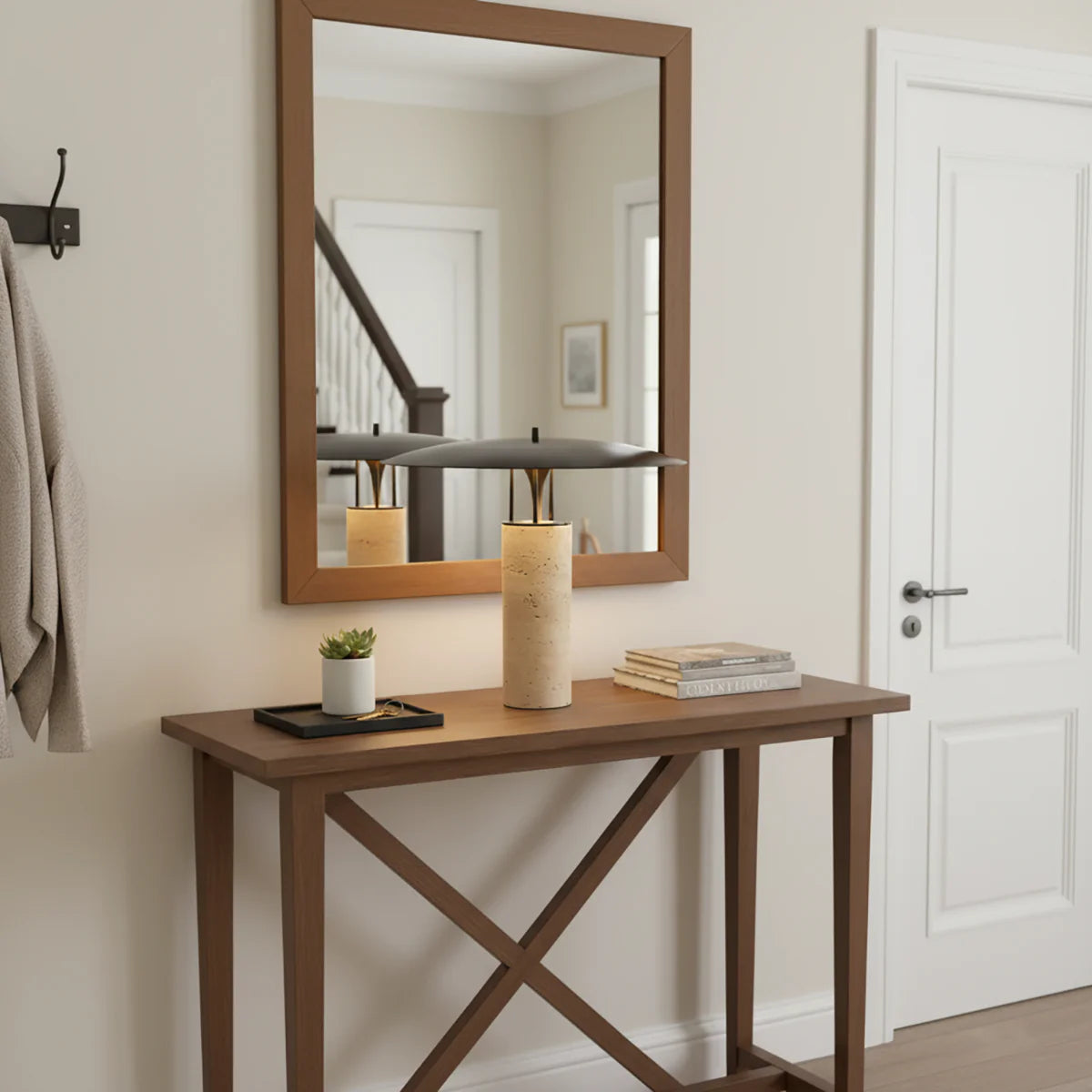 Travertine Luna Table Lamp