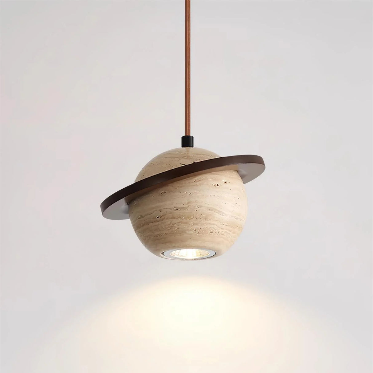 Travertine Planet Pendant Light