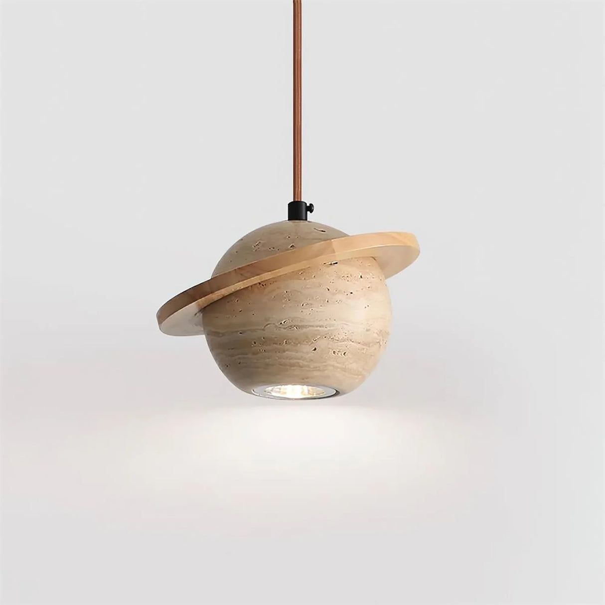 Travertine Planet Pendant Light