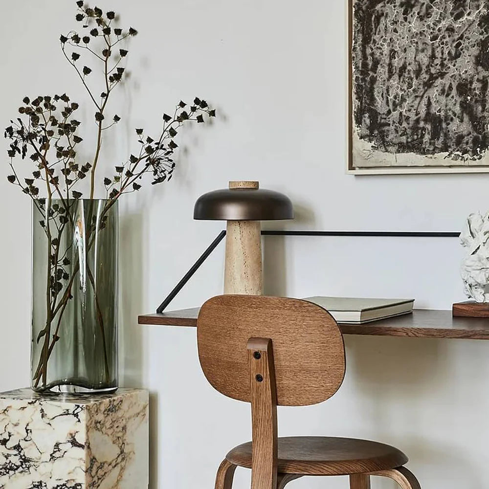 Travertine Reverse Table Lamp