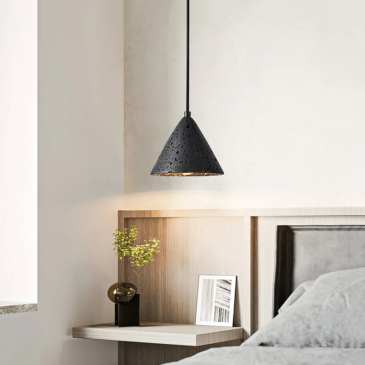 Travertine Terra Halo Pendant Light